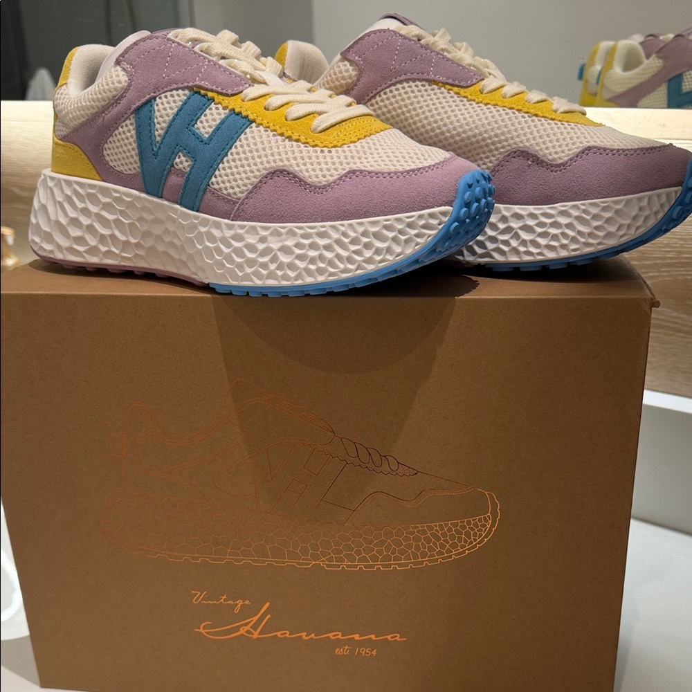 Vintage Havana Lavender, Yellow & Blue Mesh Sneaker Starling 5